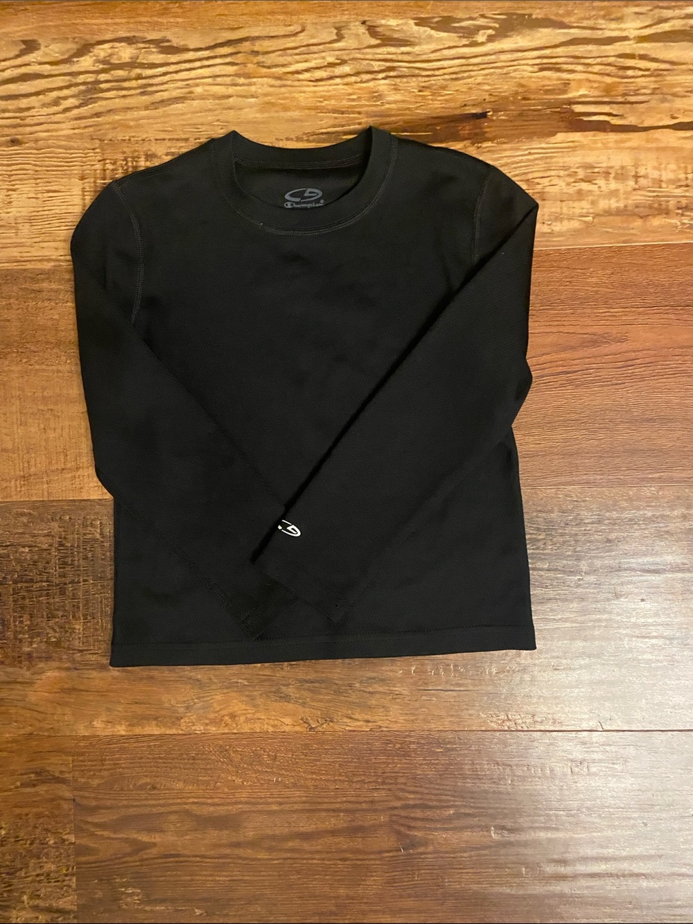 Champion Black Long-Sleeve Thermal Tee for Kids